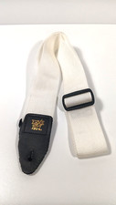 Ernie Ball White Guitar Strap Leather Tab Acoustic Electric