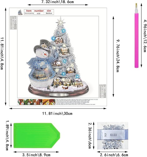 Christmas Ornaments DIY Kit - 5D Diamond Art Painting for Teenagers and Families - Picture 3 of 8