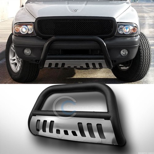 For 9704 Dodge Dakota/9803 Durango Matte Blk/Skid Bull Bar Bumper