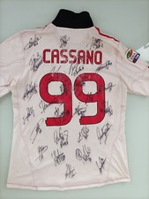 MAGLIA AC MILAN CASSANO FLY EMIRATES 2010 2011 CON 26 AUTOGRAFI SUL RETRO