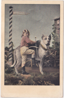 E.B. & C.I.B. - NO. 166 - CHILD WITH DOG -885-