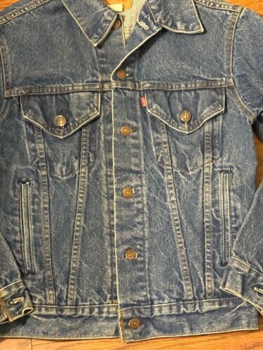 Vintage Levi’s Dark Wash Jeansjacke Gr. 34 Trucker 71506-0216 80er Western - Bild 3 von 11
