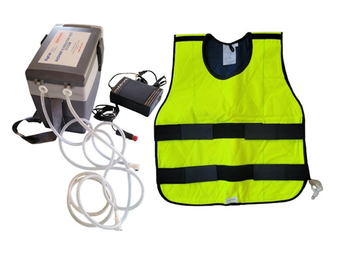 Adjustable Personal Cooling/Heating Vest System w/ Pump, Vest (M) & PowerAdapter