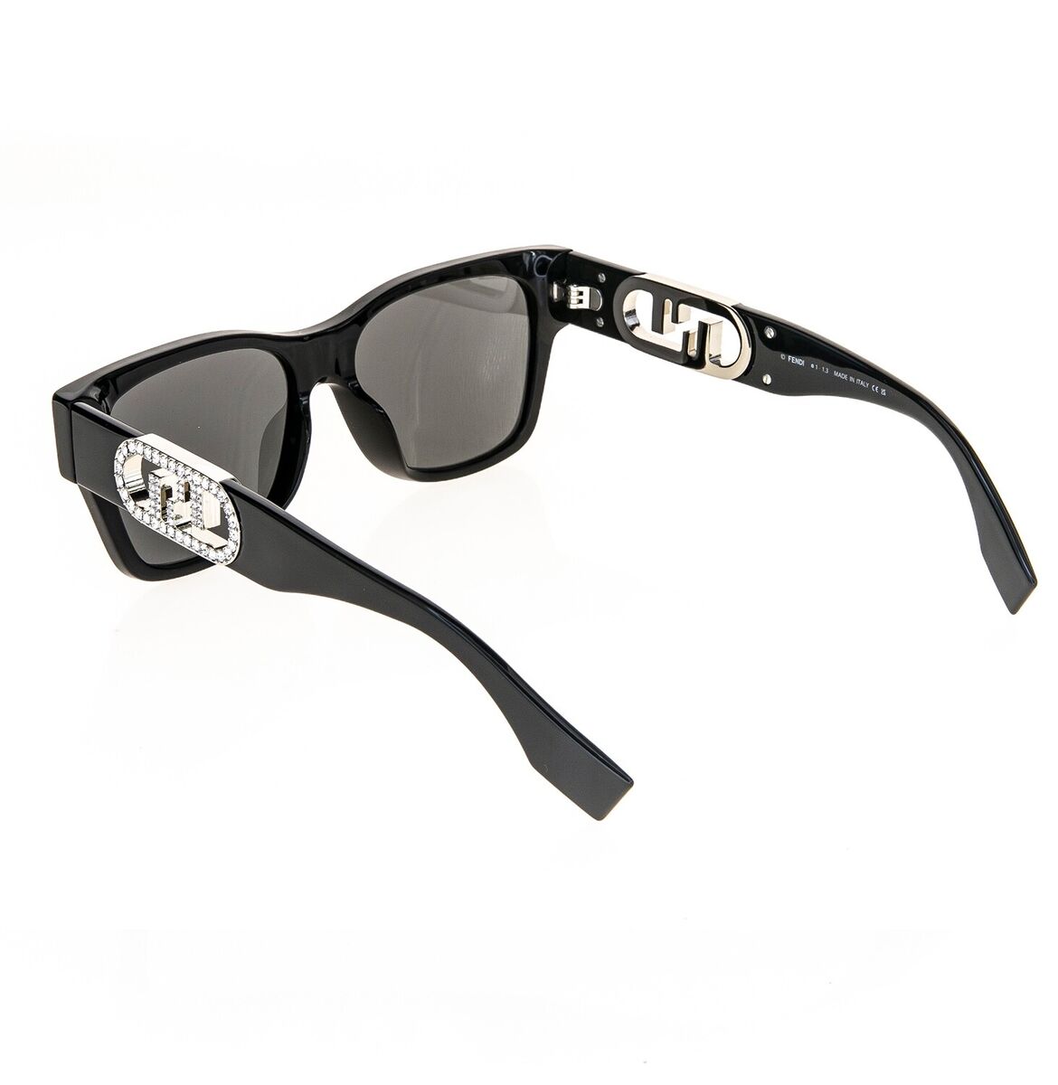 FENDI O'LOCK 40081 Black Fashion FF Crystal Lock Logo Unisex FENDI O'LOCK 40081 Black Fashion FF Crystal Lock Logo Unisex
