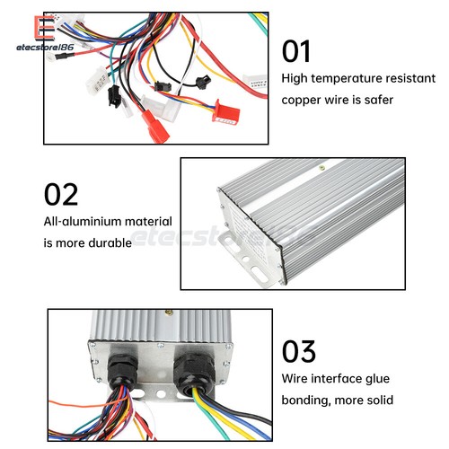 48v/60v/72v/84v 3000W Dual Row Smart Brushless Controller for Electric Vehicles - Bild 11 von 21