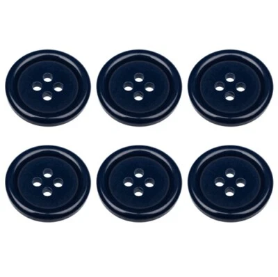 MANDITTIONS Polished Sewing Buttons 4 Hole Flat Round Button 8 Colours 15mm 18mm 20mm 23mm