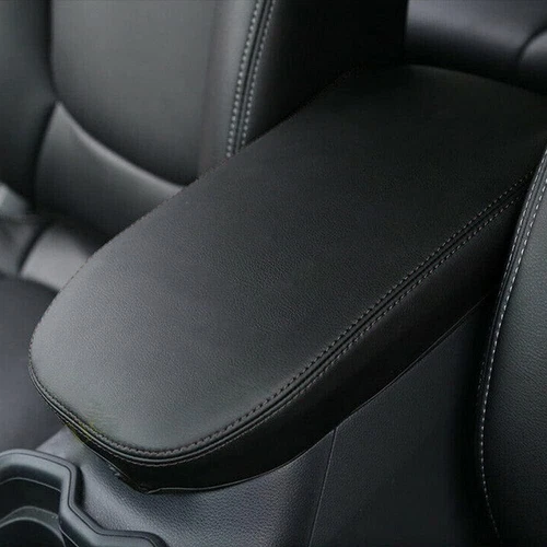 Black Microfiber Leather Center Console Armrest Lid Cover Pads Fits 19-25 RAV4