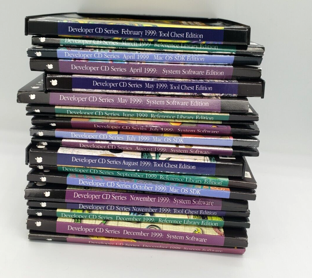 Large Lot Apple Macintosh Developer Connection CD Series 1999