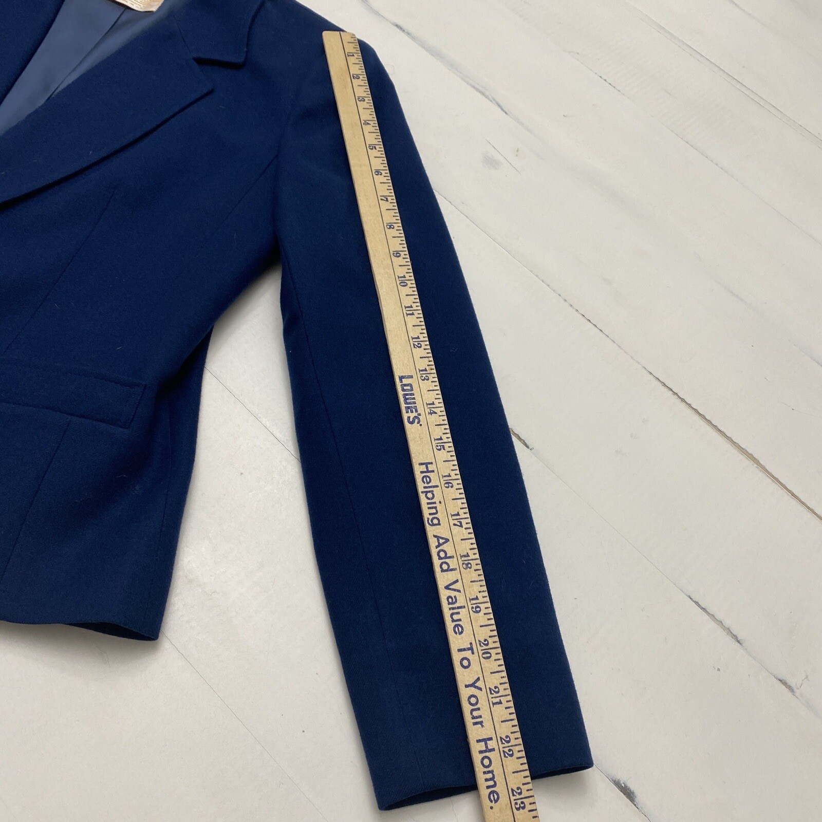 Vtg Pendleton Virgin Wool Blazer Jacket Blue Wome… - image 10