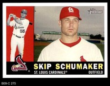 2009 Topps Heritage #275 Skip Schumaker Cardinals 8 - NM/MT