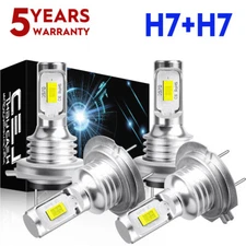 4x H7 10000K LED Headlight Kit High Low Beam Bulbs 3300000LM White Super Bright