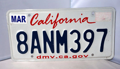 California USA dmv. Original gebrauchtes amerikanisches Autokennzeichen/Kennzeichen original
