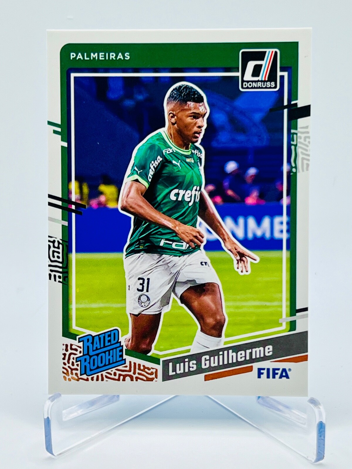 2023-24 Donruss FIFA Soccer #196 Optic Rated Rookie Luis Guilherme