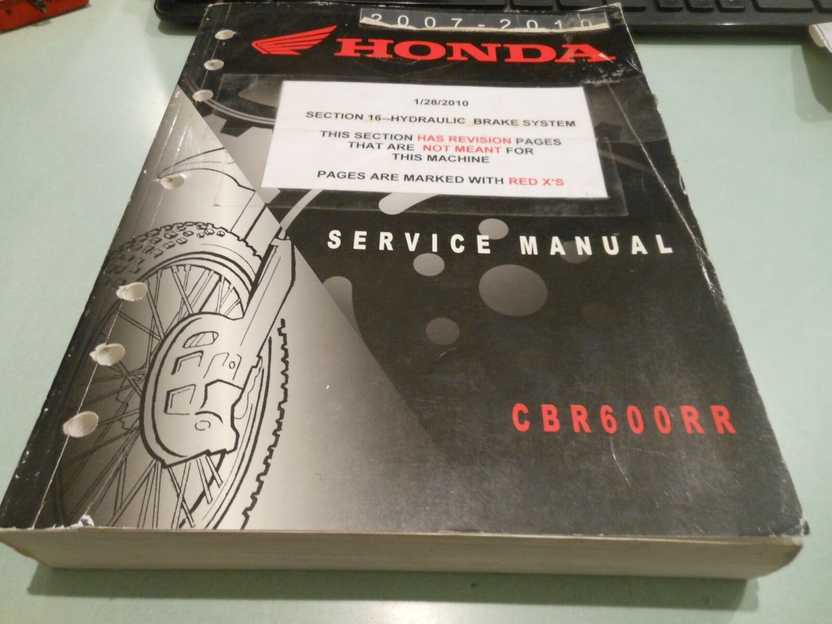 2007-2010 Honda CBR600RR OEM UPDATED Service Manual