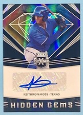2020 Elite Extra Edition Hidden Gems Keithron Moss AUTOGRAPH Rangers
