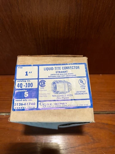 ~Lot of 4~ O-Z/GEDNEY, 1" LIQUID TIGHT CONNECTOR, STRAIGHT 1β