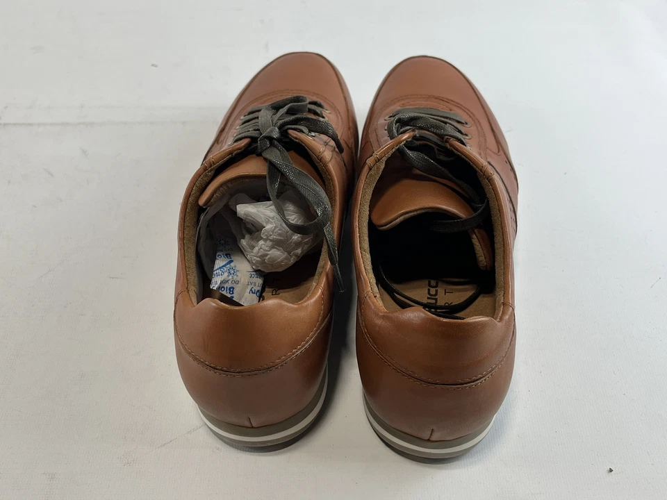 Мужские Bacco Bucci Meyer коньяк коричневый кожаный Athletic туфли кроссовки 9,5 D новый - Изображение 3 из 4