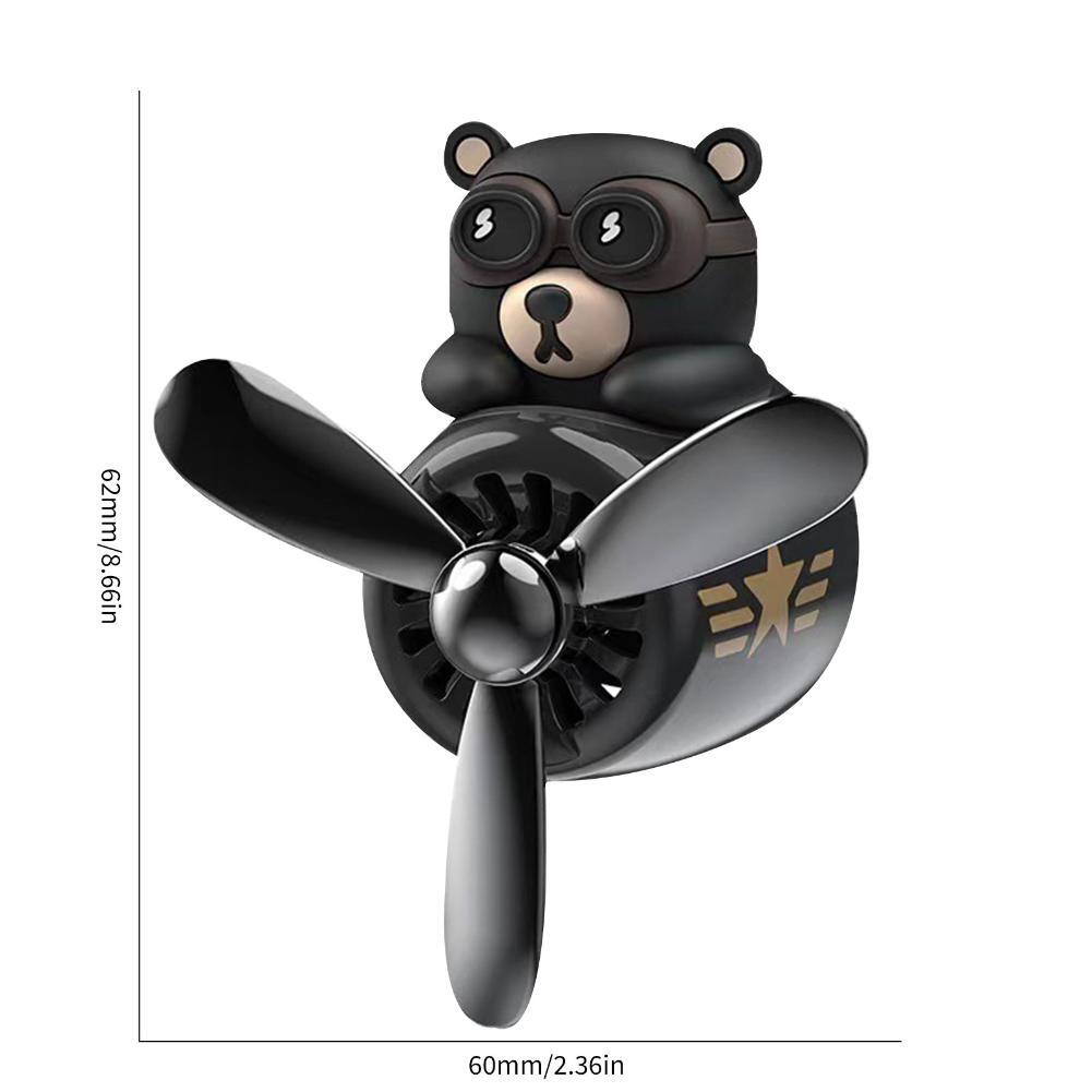 Silicone Car Air Freshener Cartoon Bear Pilot Modeling Aromatherapy