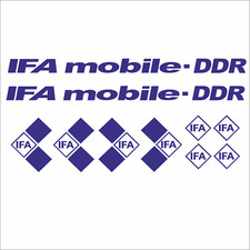 1 SET 30x14cm Aufkleber IFA DDR Wartburg Oldtimer Autoaufkleber Logo Deko Trabi