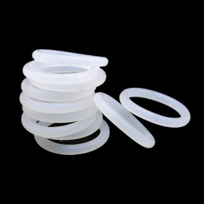 White Silicon Rubber O-Ring Seals Washer Inner Dia 3-180mm Wire Dia 2.65mm