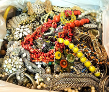 FREE SHIP 3 Pound UNTESTED Huge Lot Jewelry VTG Now Junk Art Craft Treasure Box