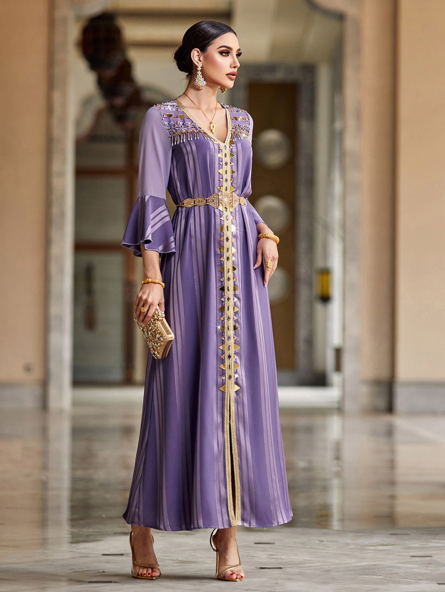 fitted lace wedding dress Goddess Kaftan maxi Dress - Green Kaftan maxi dress