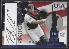 2006-07 USA Baseball Signatures Jersey Black #5 Preston Clark Auto #'d/295