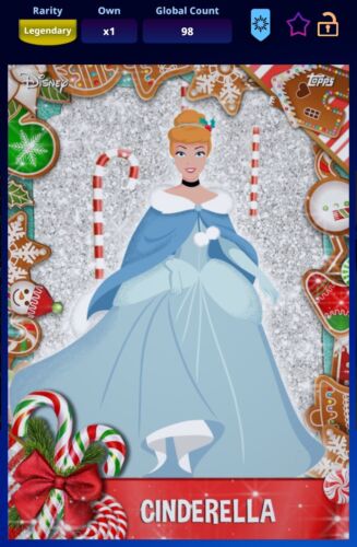Topps Disney Collect Digital Cinderella Legendary Happy Holidays Candy Cane - Picture 1 of 1