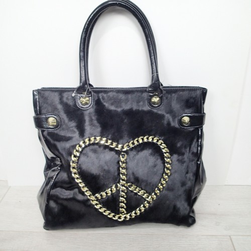 betsey johnson black heart tote