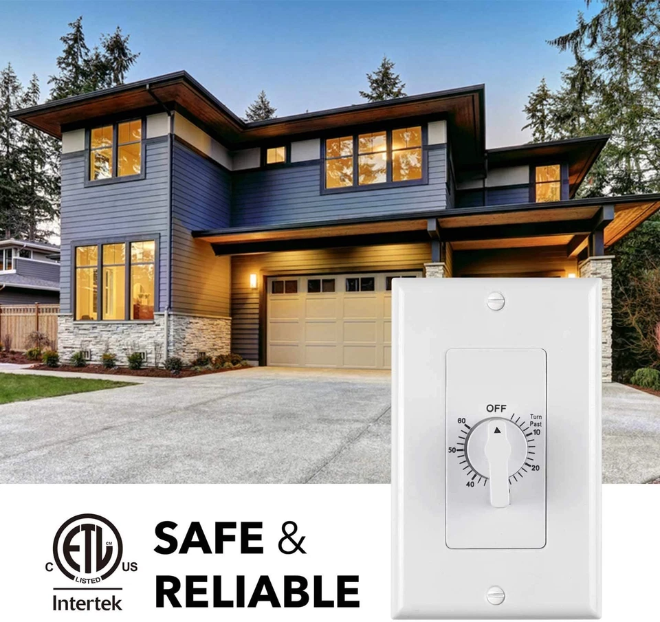 BN-LINK Heavy Duty 60-Minute In-Wall Spring Loaded Countdown Timer, Mechanical - Image 3 of 4