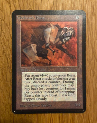 Magic the Gathering Alpha Clockwork Beast in MP
