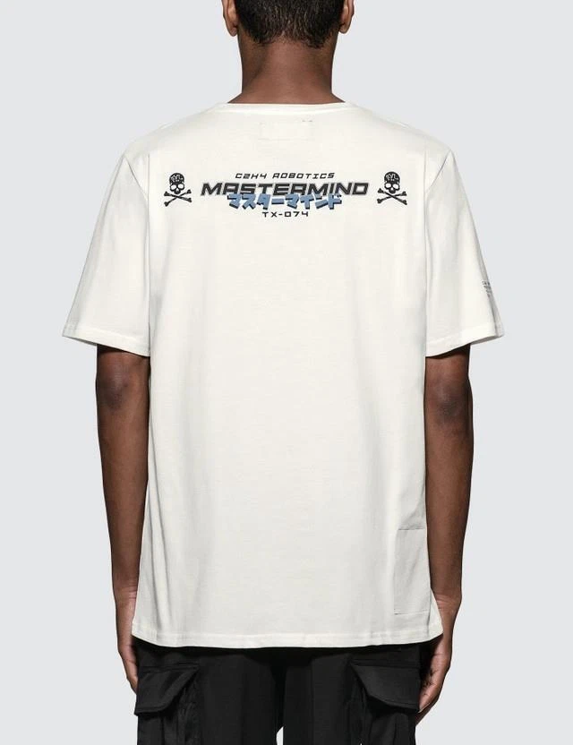 MASTERMIND JAPAN C2H4 Skull Logo T-Shirt Tops Men Size M White