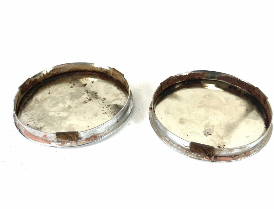 2 Front Wheel Chrome Hubcaps John Deere R70 R72 R92 RX63 RX73 RX75 RX95