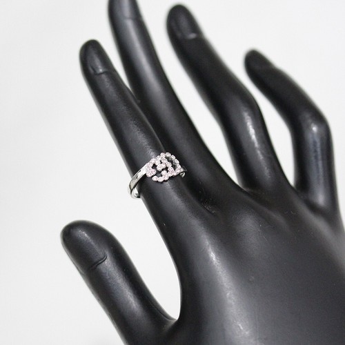 GUCCI GG Running Double G Ring US5.25 Topaz K18WG Newly Polished E1294 - Picture 4 of 5