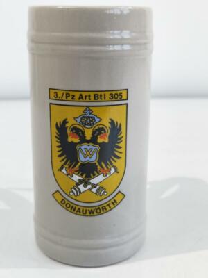 Bierkrug Bundeswehr ''3./ Pz Art Vtl 305 Donauwörth''