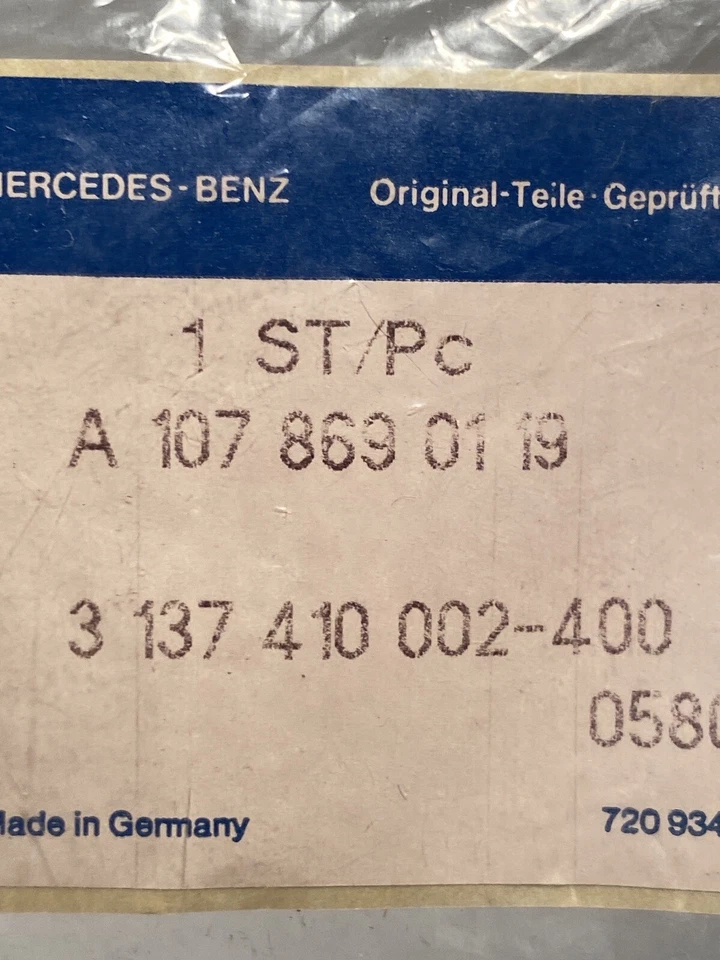 VÁLVULA DE RETENCIÓN LAVADORA PARABRISAS MERCEDES NUEVO DE STOCK R107 W123 W114 W115 W116 OEM BOSCH Foto 3 de 4