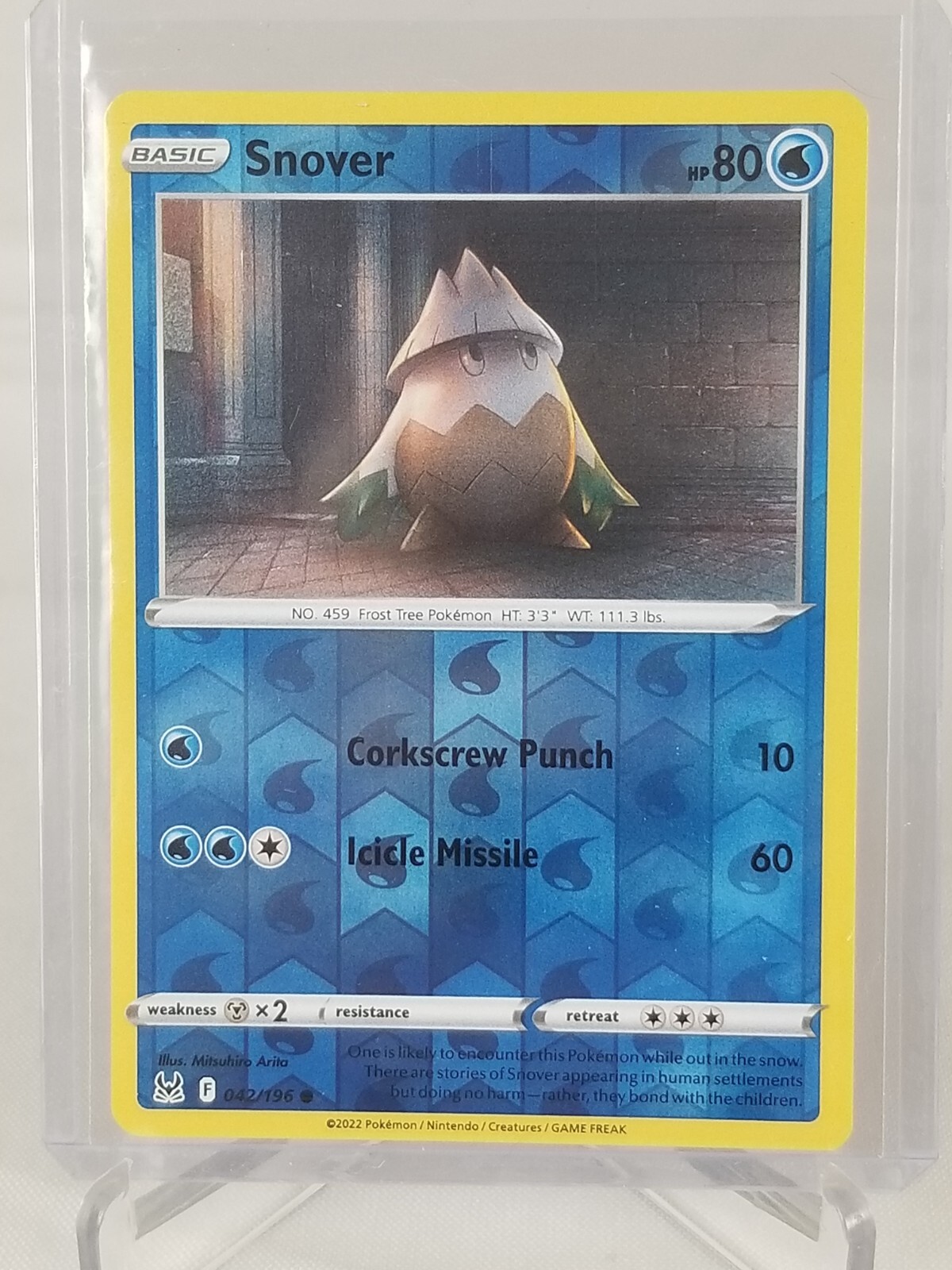 Snover Holo #42 Pokemon Card 2022