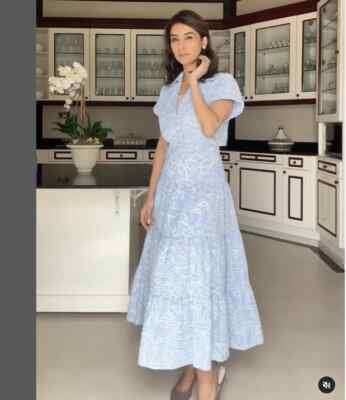 blue eyelet dress zara Zara Blue Eyelet Dress by Zara