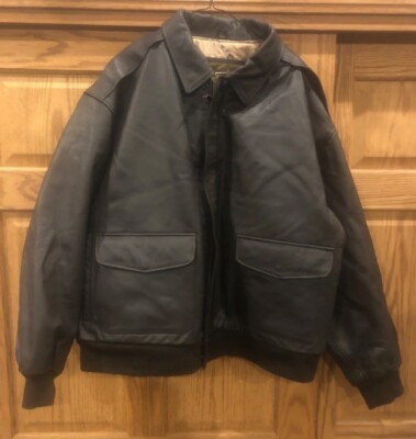 Mens VTG Bomber Jacket Flyers Leather Type A-2 US Army Air Force Size 4XL #20849