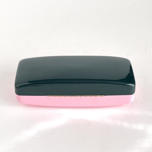 Kate Spade Sunglasses Hardcase W/cleaning Cloth Pink Green Sunshine Clam Shell - Picture 6 of 6