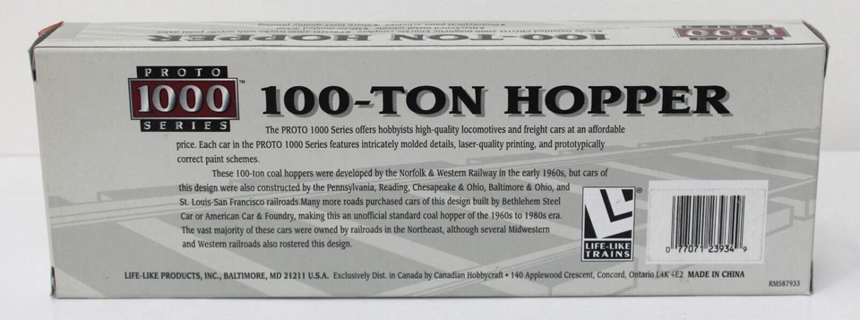 Life Like Proto 1000 23934 HO 100-ton 3 Bay Hopper B&O 82967 RTR NIB - Image 4 of 4
