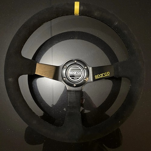 350MM Deep Dish Racing SP Steering Wheel Car Suede Leather JDM Steering Wheel - Picture 8 of 11