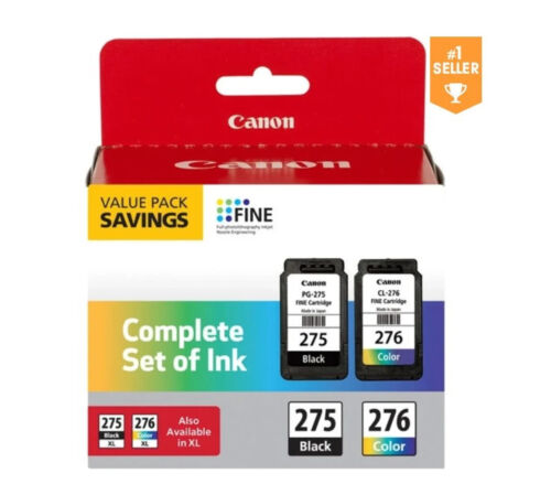 Canon PG-275/CL-276 Value Pack B&W/Color Ink Cartridges - Picture 1 of 3