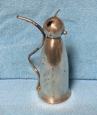 Vintage 1940's Napier Silver Plated 1oz. Kitty Cat Jigger shot glass  Art Deco