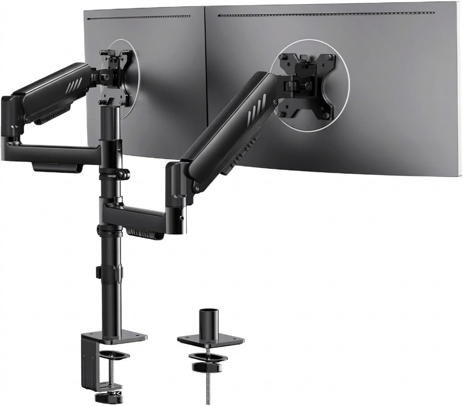 Vertical Dual Monitor Stand, Stacked Monitor Mount for 13-32″ Screens, up to 19.