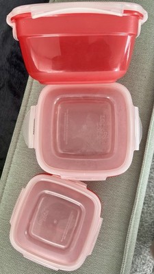 3x Lock Lock Dosen Rot top  ca. 18 cm x 9 cm