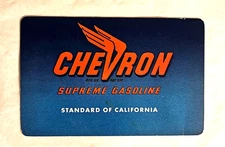 1946 Standard of California Chevron Gasoline Calendar Card with Ruler Vintage