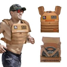 Adjustable Weighted Vest, WOD Cross Fitness, Weight Plates Carrier for Streng...