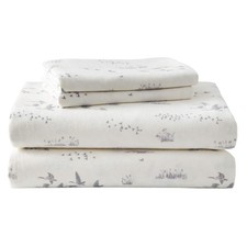 Eddie Bauer - Queen Sheet Set, Warm Breathable Cotton Flannel Bedding with De