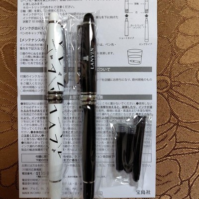 LANVIN COLLECTION 2 PEN FOUNTAIN PENS SET #7abd3f